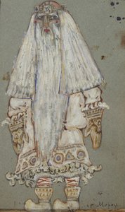 Ded Moroz. Kostymedesign for teaterstykket Snow Maiden av A. Ostrovsky, 1912 av Nikolai Konstantinowitsch Roerich