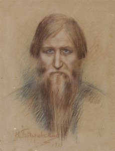 Portrett av den russiske mystikeren Grigory Rasputin 1869-1916, 1913 av Nikolai Kornilovich Bodarevsky