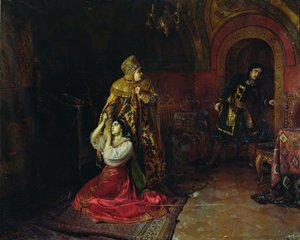 De siste minuttene av Godunovs familie (olje på lerret) av Nikolai Pavlovich Shakhovskoi