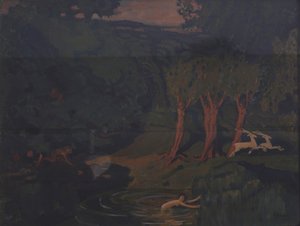 Pan og Nymph Syrinx av Nikolai Pavlovich Ulyanov