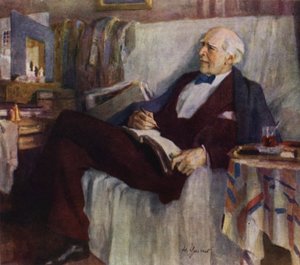 Portrett av den russiske skuespilleren og teaterregissøren Konstantin Stanislavski på jobb