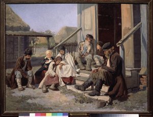 Et regionsykehus. Maleri av Nikolai Petrovich Zagorsky (1849-1893), olje på lerret av Nikolai Petrovich Zagorsky