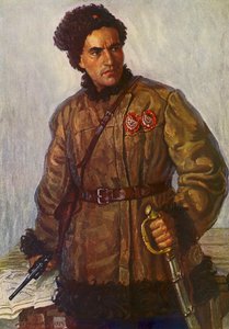 Partisan A. Lunev (fargelitografi) av Nikolai Strunnikov
