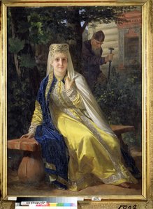 Vassilissa Melentieva (død 1579) og tsar Ivan IV den grusomme (1530-1584) (Vasilisa Melentyevna og tsaren Ivan den grusomme). Sjette kone til tsaren i Russland, før hun ble dømt til å bli innestengt på livstid i et kloster av mannen sin da han