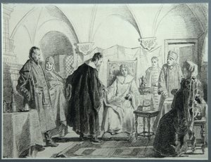 Maria Ivanovna Khlopova, bruden til tsaren Mikhail Fyodorovich, 1884 av Nikolai Vasilyevich Nevrev