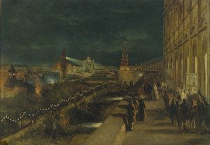 Belysning av Moskva i anledning kroningen av keiser Alexander III 15. mai 1883 av Nikolai Yegorovich Makovsky