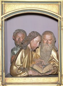 St. Jakob den mindre, St. Filip og St. Barnabas, fra Isenheim-altertavlen, ca. 1490 (malt tre)