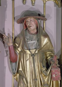Isenheim-altertavlen, Saint Hieronymus, detalj av Saint Hieronymus, ca. 1490 maling på tre