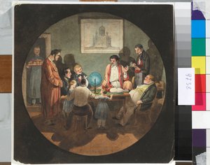 En kveld med arkitekten Constantin Thon (Ton) (1794-1881) - Verk av Nicolas Benois (1813-1898) av Nikolay Benois