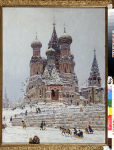 ""Red Square i Moskva med utsikt over St. Basil
