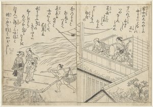 Tehus langs en elv av Nishikawa Sukenobu (attributed to)