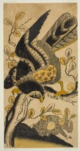 Ørn og Monkey av Nishimura Shigenaga