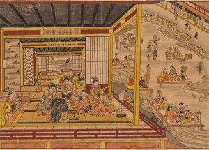 Tehus ved siden av Kamo-elven i Kyoto