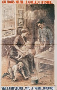 A Factory Workers House, valgplakat, 1909 farge litho