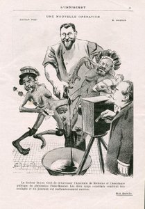 L'Indiscret, satirisk i svart-hvitt av Noel Dorville