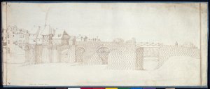 Panorama of Charenton (penn og blekk på papir)