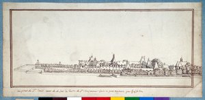Hospital of St Louis (penn og blekk med vask på papir)