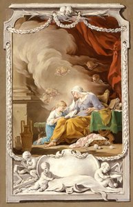 St. Anne som avslører Jesajas profeti for jomfruen, ca. 1749