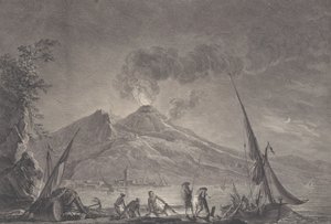 Utsikt over Vesuv som det var i 1757, 1762.