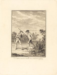 Voldelig trening kveler ømme følelser av Noël Le Mire after Jean Michel Moreau