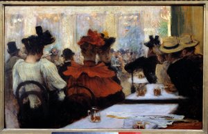 På kafékonserten. Maleri av Norbert Goeneutte (1854-1894)