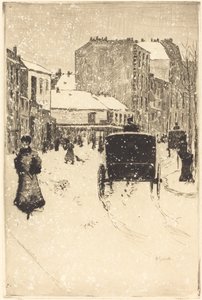 Boulevard Clichy i snøen av Norbert Goeneutte