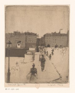 Utsikt over Pont Neuf i Paris Le Pont Neuf (tittel på objekt) av Norbert Goeneutte
