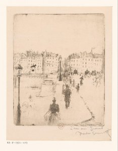 Utsikt over Pont Neuf i Paris av Norbert Goeneutte