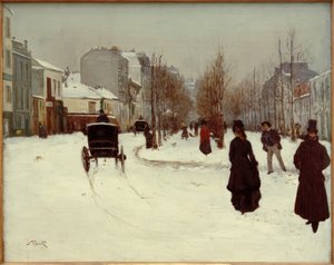 Boulevard de Clichy under snøen