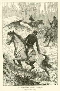 En australsk innfødt sporing (gravering) av Norman Hardy