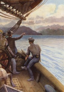 Cruise mellom Sørhavsøyene (farge litho) av Norman Hardy