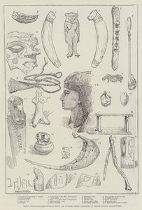 Nylige antikvariske funn i Egypt, Mr Flinders Petries utstilling i Oxford Mansion, Oxford-Street