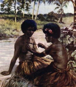 Tatovering, Britisk Ny-Guinea (farge litho)