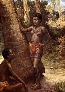 Kvinner på Rennell Island (Polynesia)