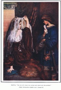 Olivia: "Men vi vil trekke for gardinen og vise deg bildet" (The Twelfth Night)