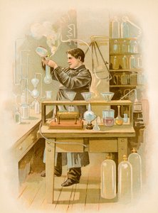 Thomas Edison i laboratoriet hans