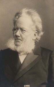 Henrik Ibsen, norsk dramatiker og poet (s/hvitt foto) av Norwegian Photographer
