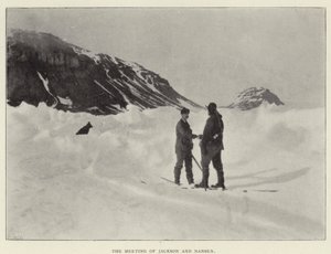 Møtet mellom Jackson og Nansen (s/hvitt bilde) av Norwegian Photographer