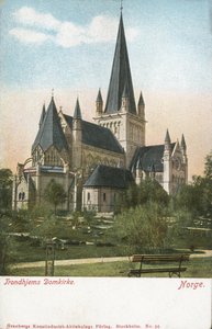Trondheim domkirke, Norge (fargebilde) av Norwegian Photographer