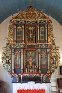 Altertavle, Mo I Rana kirke, 1765 (malt tre)