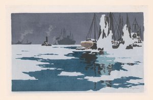 Utsikt over Bremerhaven av O. Droegl (signed by artist)