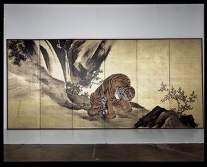 Tigre i et landskap