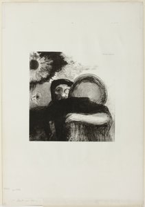A Strange Juggler, plate 5 fra Homage to Goya av Odilon Redon