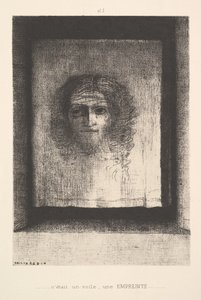 Et slør, et trykt bilde, 1891. av Odilon Redon