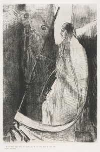 Og en annen engel kom ut av tempelet som er i himmelen, og han hadde også en skarp sigd av Odilon Redon
