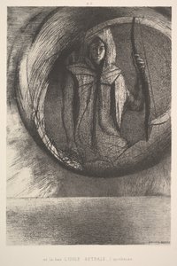 Og der borte, Astral Idol, Apotheosis, 1891. av Odilon Redon