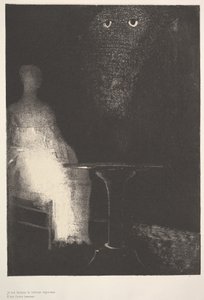 Nedenfor så jeg de dampformede konturene til en menneskelig form, 1896. av Odilon Redon