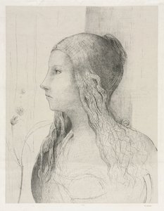 Brünhilde i Twilight of the Gods, 1894. av Odilon Redon