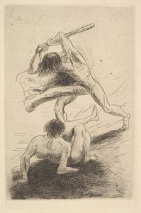 Kain og Abel, 1886. av Odilon Redon