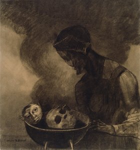 Kjelen til trollkvinnen av Odilon Redon